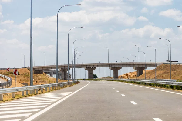 Empty Newly Built Highway Overpass — Stock Photo, Image