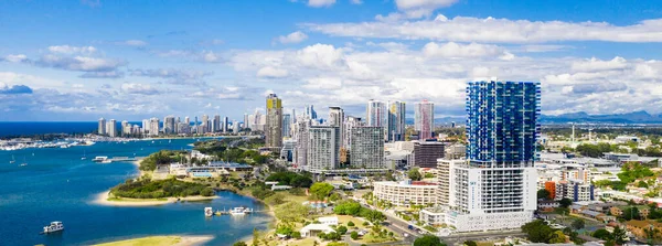 Panorama Southport Gold Coast Broadwater Día Soleado Queensland Australia — Foto de Stock