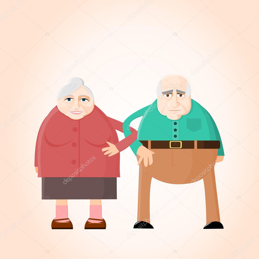 Old couple holding hands