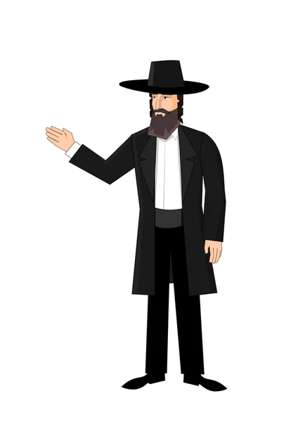 Uomo ebreo ortodosso — Vettoriale Stock