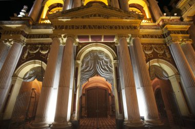Iglesia san francisco başkentinde salta, Arjantin gece
