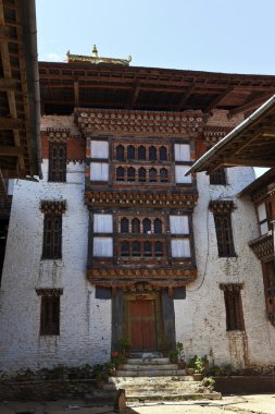 avlu lhuentse dzong Manastırı Bhutan.