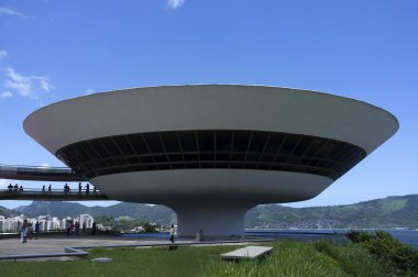 niteroi, rio de janeiro Brezilya - Güney Amerika, Brezilya tarafından tasarlanan mac modern Sanat Müzesi mimar oscar niemeyer
