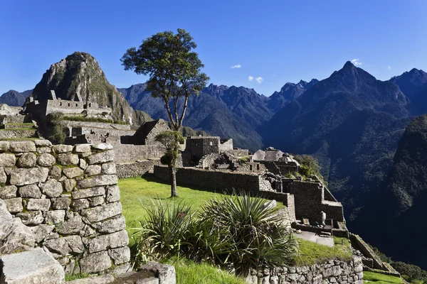 Ruinas de la antigua ciudad inca perdida Machu Picchu en Perú - América del Sur — Foto de Stock