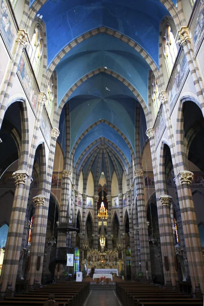 Innenraum der iglesia del sagrado corazon der Padres Capuchinos in der Hauptstadt Córdoba in der Provinz Córdoba im Norden Argentiniens — Stockfoto