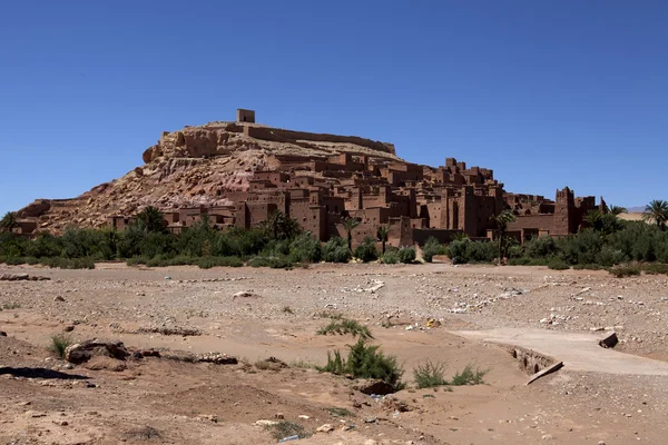 Ait 本 haddou-kasbah 老城的中央摩洛克 — 图库照片