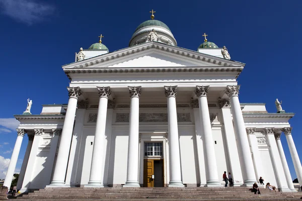 Kathedrale von Helsinki (tuormiokirkko) das Wahrzeichen von Helsinki oder Helsingfors, der Hauptstadt Finnlands, Skandinaviens (Nordeuropa)) — Stockfoto