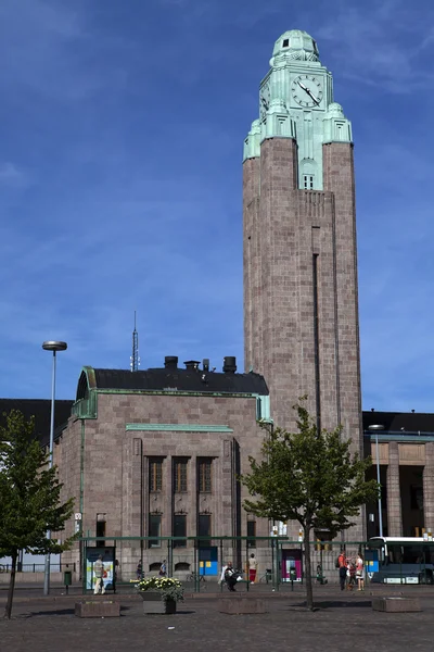 Železniční stanice hensinki (helsingin paarautatieas) ve Finsku — Stock fotografie