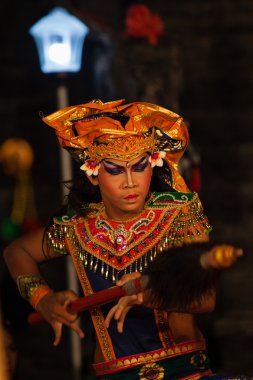 Yerel bir hindu Tapınağı Bali - Endonezya Bali dansı