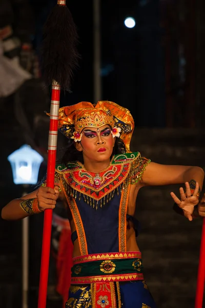 Balinese dance in a local Hindu temple in Bali - Indonesia — Stock Photo, Image