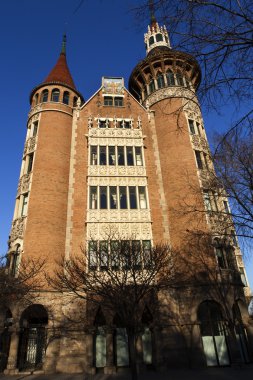 Casa de terrades (casa de les punxes) barcelona city, Katalonya, İspanya