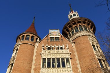 Casa de terrades (casa de les punxes) barcelona city, Katalonya, İspanya
