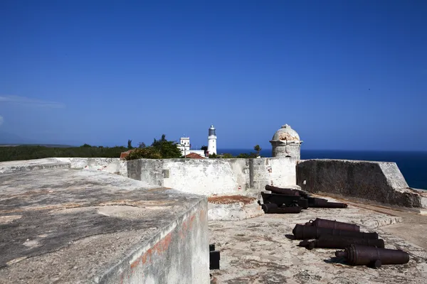 Spanish colonial fortress Castillo de San Pedro de la Roca del Morro in Santiago de Cuba, Cuba, North America — Stock Photo, Image