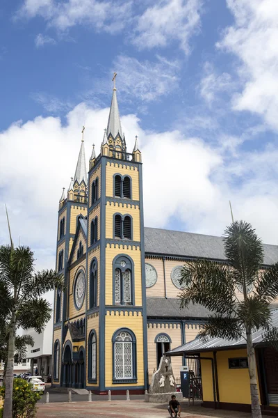 Exteriör av St. Petrus och Paulus katedral i Paramaribo - Surinam - Sydamerika — Stockfoto