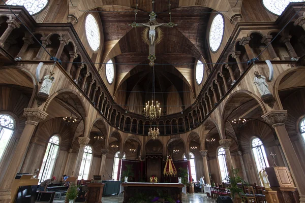 Εσωτερικό του Αγίου petrus και paulus καθεδρικού ναού στην paramaibo, Σουρινάμ - Νότια Αμερική — Φωτογραφία Αρχείου