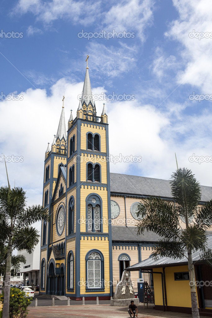 Exterior of the St. Petrus and Paulus Cathedral in Paramaribo - Suriname - South America