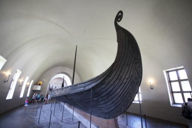Oslo, Norveç - Norveç viking gemisi Müzesi (vikingskipshuset) gokstad viking gemisi