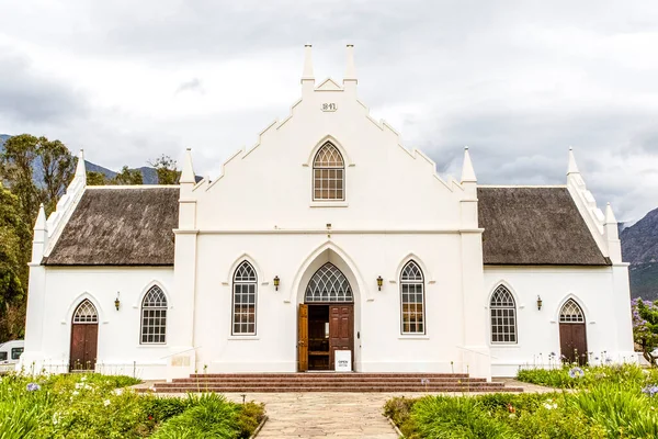 Utanför Den Holländska Reformerade Kyrkan Franschhoek Västra Kapprovinsen Sydafrika — Stockfoto