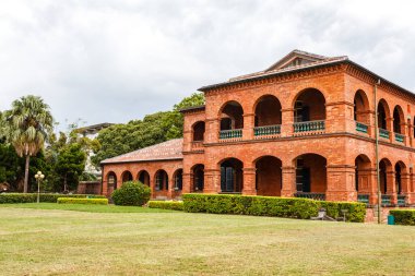 Fort San Domingo 'nun (Fort Anthonio) dışında Tamsui, New Taipei, Tayvan, Asya