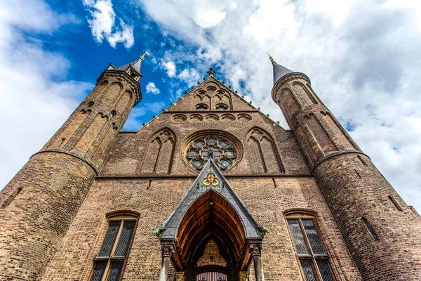 Fassade Des Ridderzaal Binnenhof Regierungsgebäude Den Haag Niederlande Europa — Stockfoto