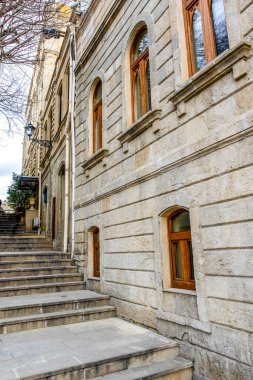Bakü, Azerbaycan 'da eski bir evin cephesi