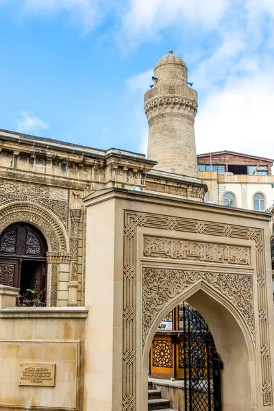 Façade Mosquée Juma Mosquée Vendredi Dans Vieille Ville Bakou Azerbeijan — Photo