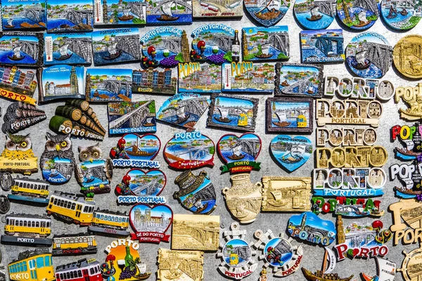 Mosaico Magneti Colorati Della Città Porto Vendita Portogallo Europa — Foto Stock