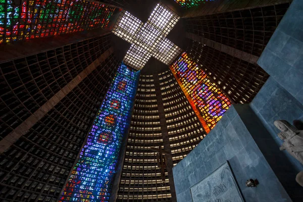 Interiör Katedralen Saint Sebastian Rio Janeiro Brasilien Sydamerika — Stockfoto