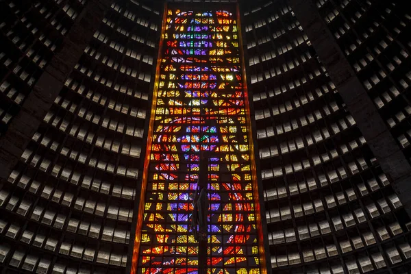 Interieur Van Metropolitane Kathedraal Van Saint Sebastian Rio Janeiro Brazilië — Stockfoto