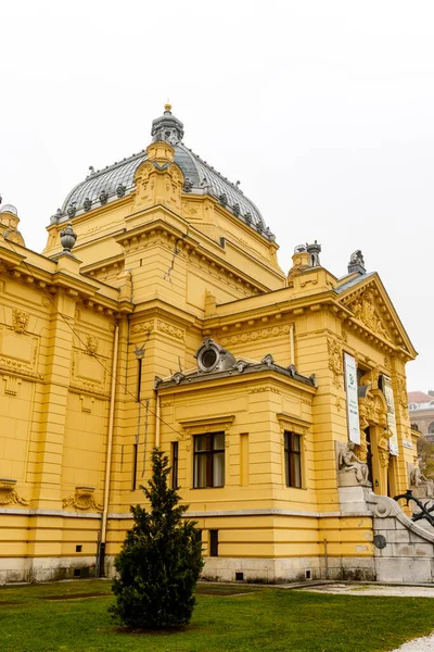 Exterior Pavilhão Arte Cidade Baixa Zagreb Croácia Balcãs Europa — Fotografia de Stock