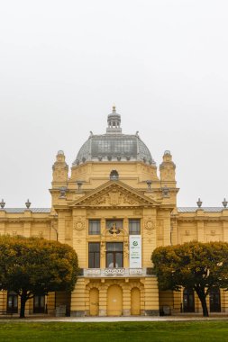 Zagreb, Hırvatistan, Balkanlar ve Avrupa 'daki Sanat Pavyonu' nun dış cephesi
