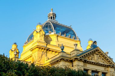 Zagreb, Hırvatistan, Balkanlar ve Avrupa 'daki Sanat Pavyonu' nun dış cephesi