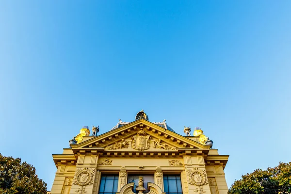 Exterior Del Pabellón Arte Ciudad Baja Zagreb Croacia Balcanes Europa —  Fotos de Stock