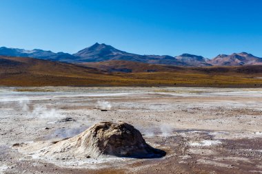 And Dağları, Atacama, Şili 'deki El Tatio jeotermal alanı.