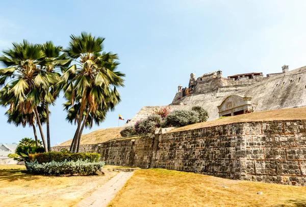 Castillo San Felipe Barajas Pevnost Městě Cartagena Kolumbie Jižní Amerika — Stock fotografie