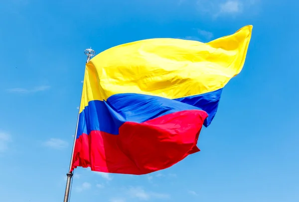 Bandiera Colombiana Cima Castillo San Felipe Barajas Una Fortezza Nella — Foto Stock