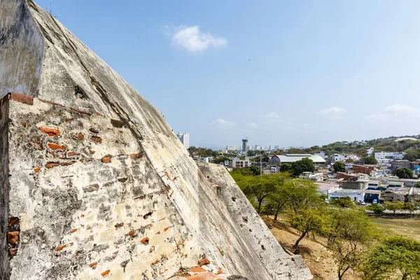 Castillo San Felipe Barajas Pevnost Městě Cartagena Kolumbie Jižní Amerika — Stock fotografie