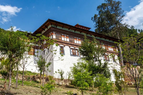 Экстерьер Монастыря Ринпун Дзонг Паро Бутан Азия — стоковое фото