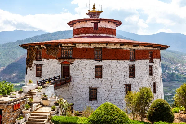 Utanför Vakttornet Nationalmuseum Paro Rinpun Dzong Paro Bhutan Asien — Stockfoto