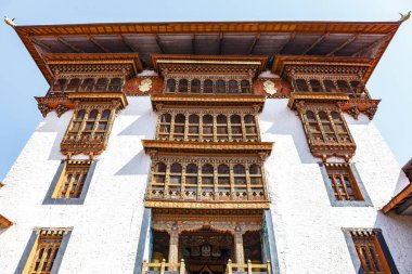 Punakha Dzong, Punakha, Butan, Asya 'daki manastır cephesi