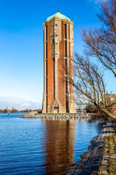 Wieża Ciśnień Art Deco Nad Jeziorem Westeinder Plassen Aalsmeer Noord — Zdjęcie stockowe