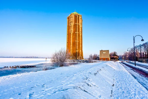 Wieża Ciśnień Art Deco Nad Jeziorem Westeinder Plassen Aalsmeer Noord — Zdjęcie stockowe