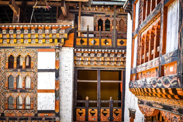 Ydersiden Lhuntse Dzong Kloster Bhutan Asien - Stock-foto