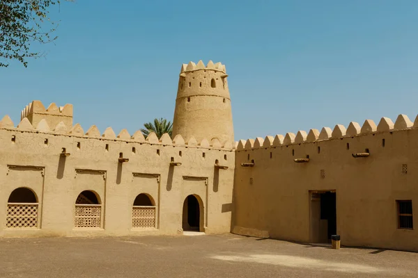 Interior Courtyard Jahili Fort Ain Abu Dhabi United Arab Emirates — Stock Photo, Image