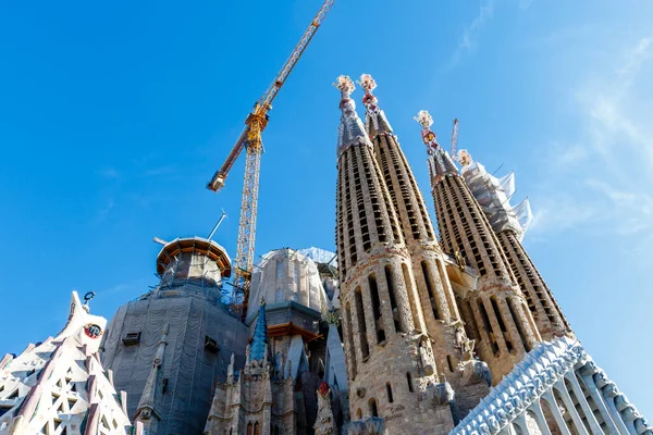 Passionsfasad Sagrada Familia Kyrkan Barcelona Katalonien Spanien — Stockfoto