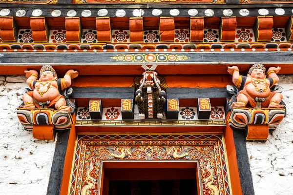 Entrada Mosteiro Trashi Chhoe Dzong Thimphu Butão Ásia — Fotografia de Stock