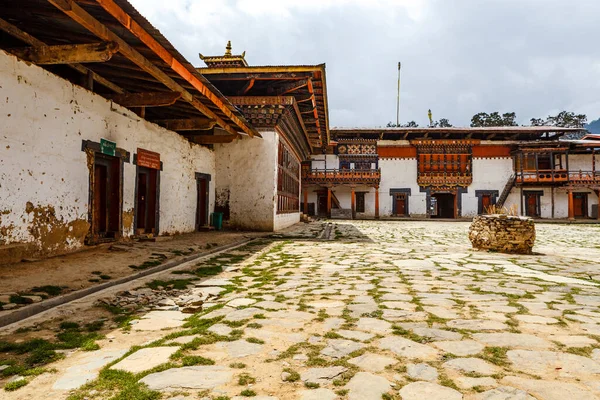 Wnętrze Klasztoru Gangtey Goemba Dolinie Phobjikha Bhutan Środkowy Azja — Zdjęcie stockowe