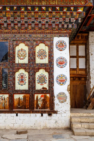 Fachada Del Monasterio Gangtey Goemba Valle Phobjikha Bután Central Asia —  Fotos de Stock
