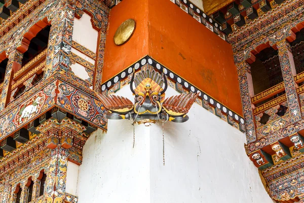 中央ブータンのフォブジハ渓谷にあるガンティ ゴベンバ修道院のファサード — ストック写真