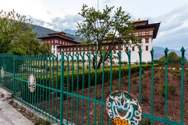 Außenansicht Des Klosters Trashi Chhoe Dzong Thimphu Bhutan Asien — Stockfoto